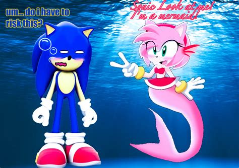 amy rose as a mermaid|Sonic & Amy Rose Mermaids .